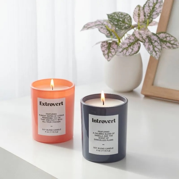 2pk 4oz. Glass Introvert & Extrovert Jar Candle Gift Set - Room Essentials - Picture 2 of 3